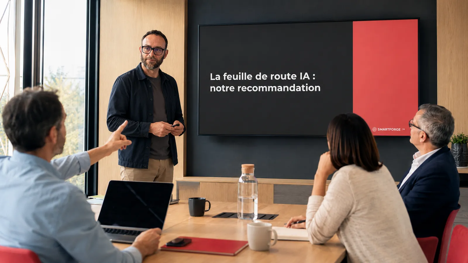 Restitution d'un audit IA SmartForge, présentation de la feuille de route au comité de direction